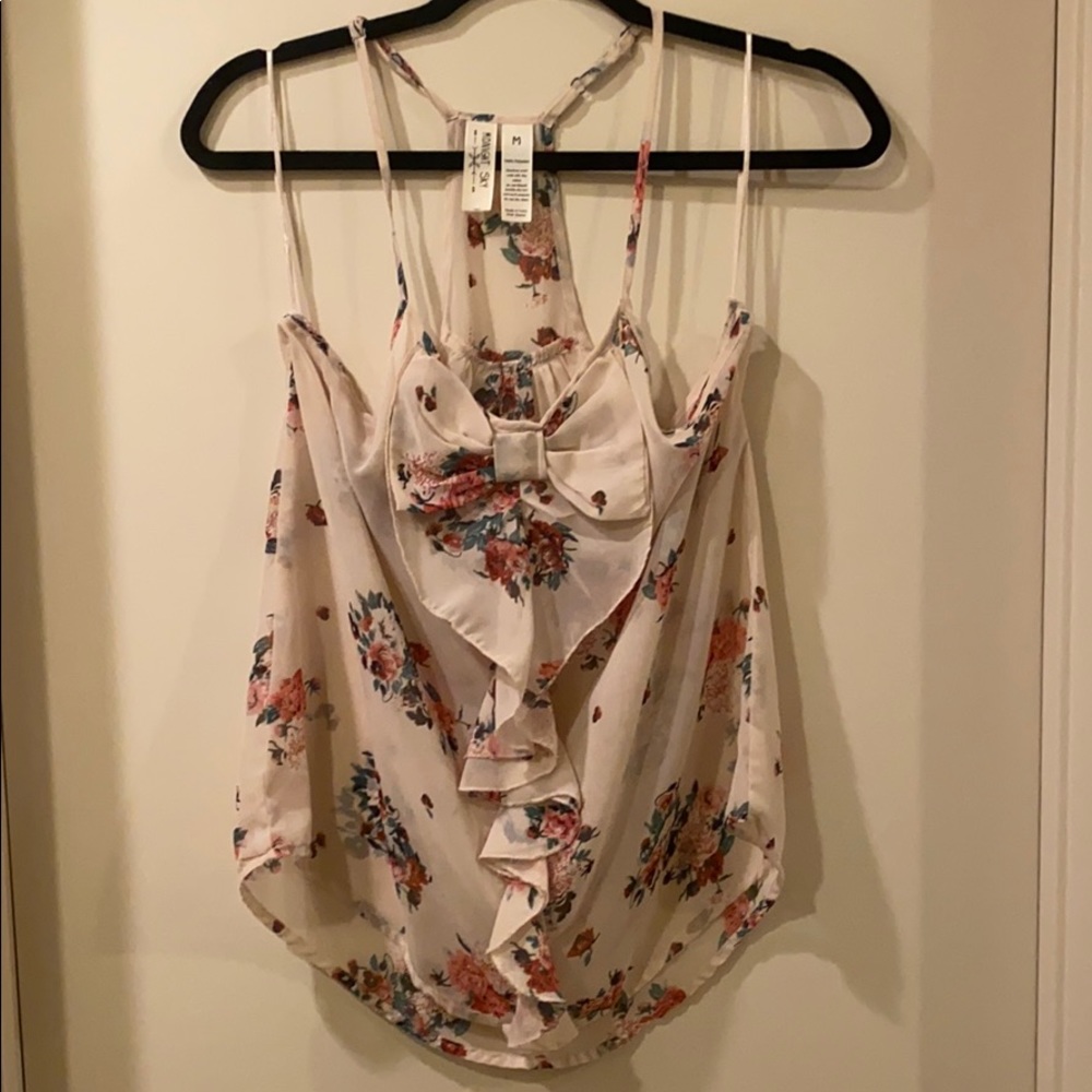 Racer back pink floral